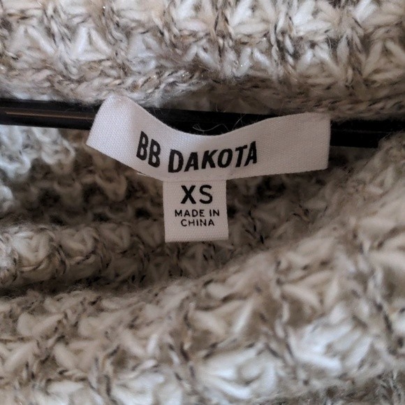 BB Dakota Tegan Beige Off-the-Shoulder Sweater - Picture 2 of 6